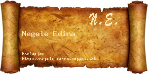 Negele Edina névjegykártya